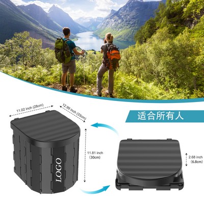 Portable Folding Toilet With Lid