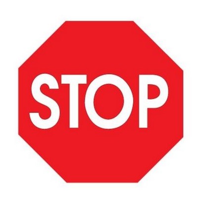 Stop Sign Promotional Magnet w/ Strip Magnet (6 Square Inch)