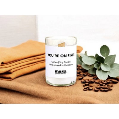 Coffee Scented Soy Candle – 4oz Recycled Glass Promotional Candle