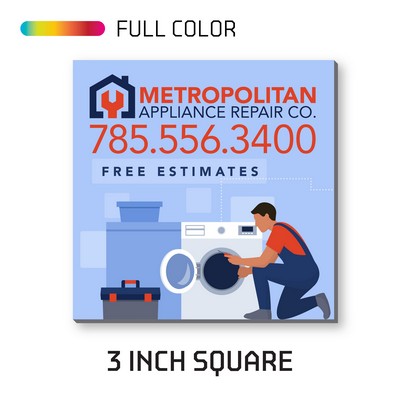 Square Corner Square Magnet (3")
