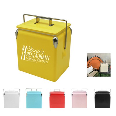 Vintage Metal Picnic Cooler
