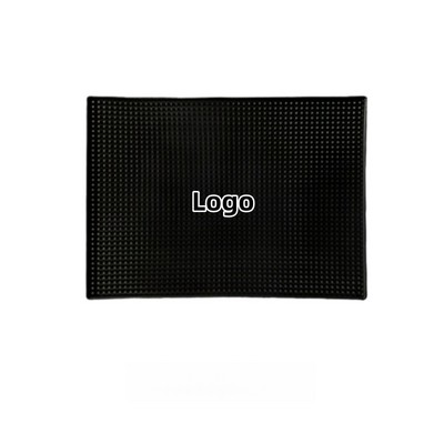 Silicone Bar Mat Round Coaster Non Slip Heat Resistant Draining Pad for Kitchen Bar Use