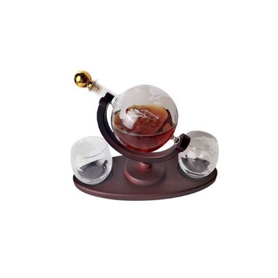 Globe Decanter & Whiskey Tumblers Set