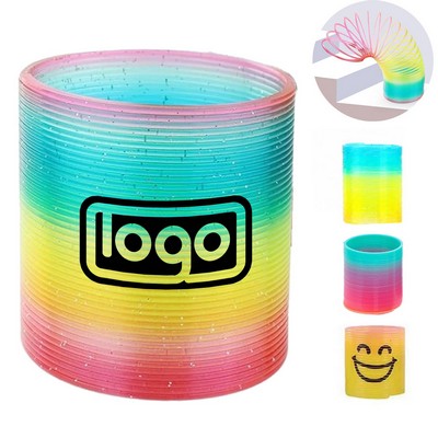 Kids Rainbow Plastic Coil Spring