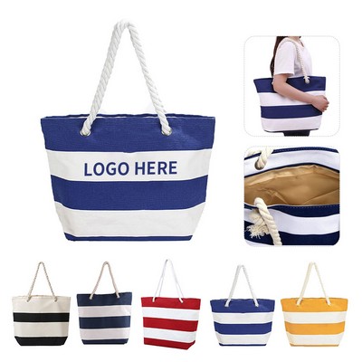 Canvas Rope-Handled Tote Bag