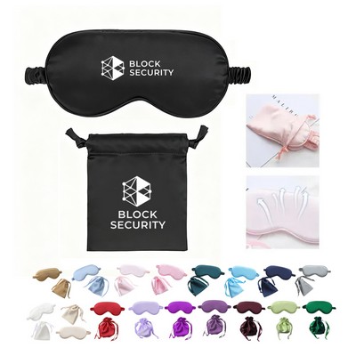 Light-Blocking Silk Mask Sets with Organized Pouch
