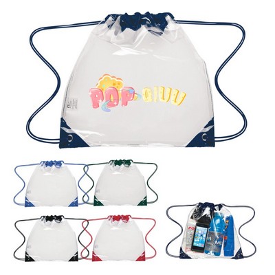 Touchdown Clear EVA Drawstring Backpack