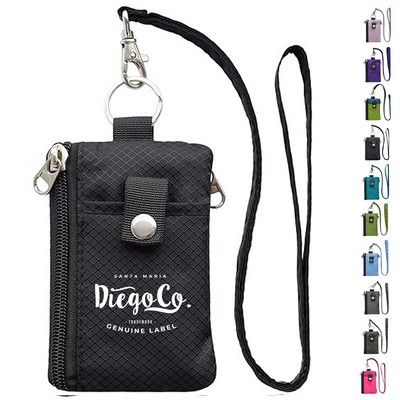 RFID Shielding Wallet with Key Ring and Lanyard