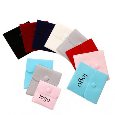 Premium Velvet Snap Jewelry Pouch