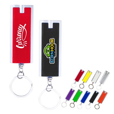 Custom LED Flashlight Cube With Swivel Key Chain