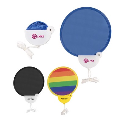 Twist & Fold Hand Fan w/Handle