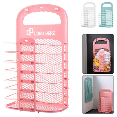 Plastic Folding Dirty Clothes Storage Basket-Size L