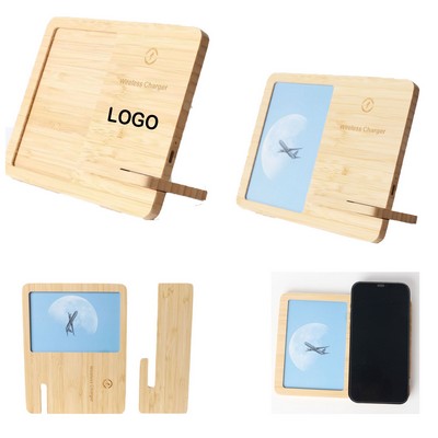 Detachable Bamboo And Wood Wireless Photo Frame