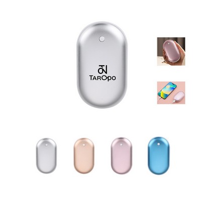 2in1 Metallic Hand Warmer & 3000mAh Power Bank w/ 3-Speed Heating