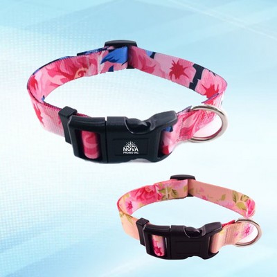 1-Inch by 26-Inch rPET Eco-Friendly Sublimation Pet Collar with Buckle Release for Comfort