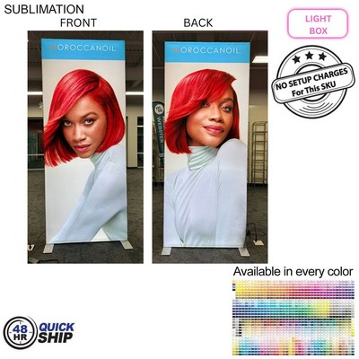 48Hr Quick Ship - Backlit LED Light Box SEG Floor Display Banner Kit, (40"W x 96"H)