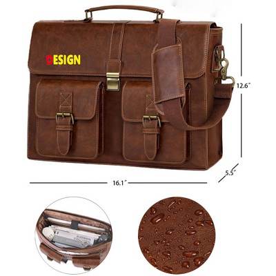 Genuine Leather Briefcase, Laptop Storage Bag