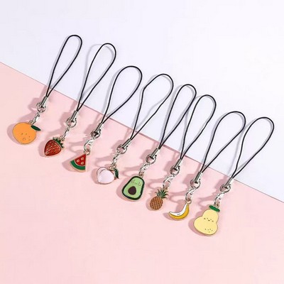 Cute Fruit Enamel Phone Charms