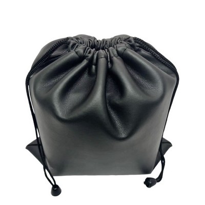 Waterproof Pu Leather Drawstring Pouch