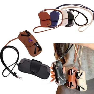 Neck-Hanging Glasses Storage Pouch