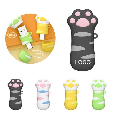 Dual-Interface Cat Paw Usb Drive (32GB)