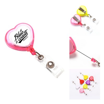 Heart Shaped Retractable Badge Reel