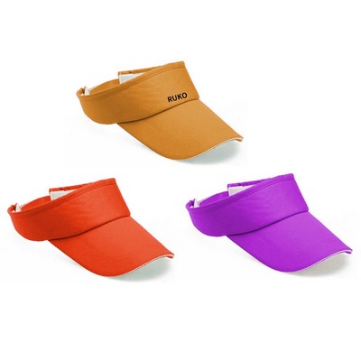 Adjustable Breathable Sports Sun Visor Cap with Long Brim