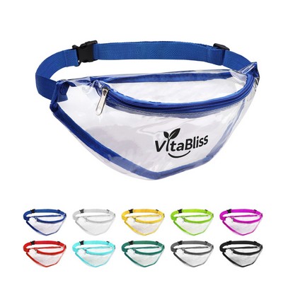 Stadium Approved Clear Fanny Pack W/ Zipper