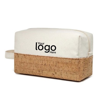 Eco-Friendly Cork Canvas Cosmetic Bag