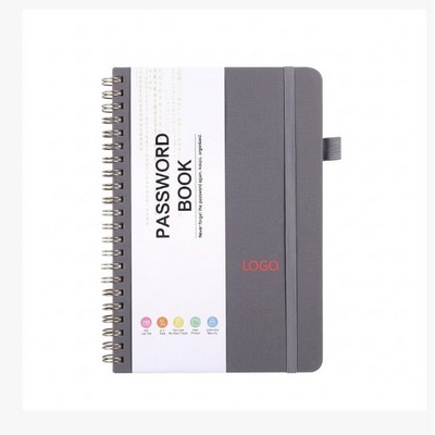 Spiral Password Book With Alphabetical Tabs