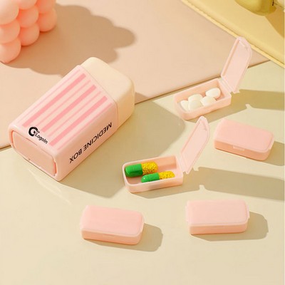 Foldable Weekly Pill Organizer Portable 7 Day Pill Box