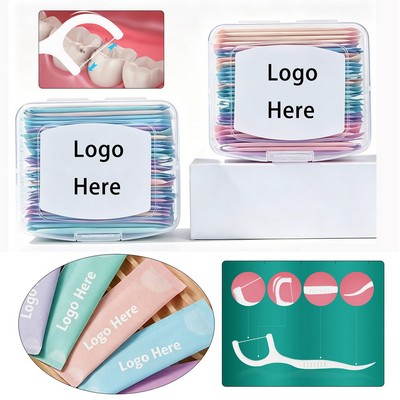 Custom High Strength Floss Picks 50Pcs Individually Wrapped