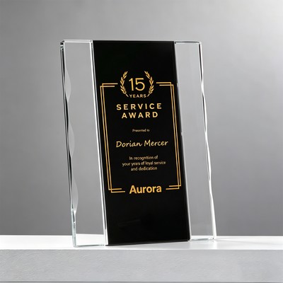 Elegant Clear Crystal Achievement Award