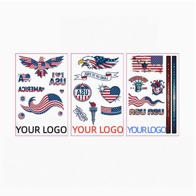 Usa Soccer Tournament Flag Easy Apply Water Resistant Long Lasting Temporary Face Tattoo