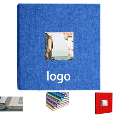Professional 11" Premium Burlap Self-Adhesive DIY Scrapbook Photo Album