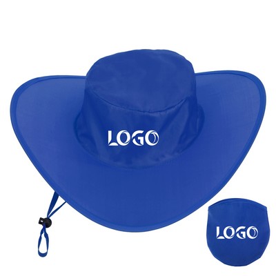 Foldable Polyester Cowboy Hat With Pouch
