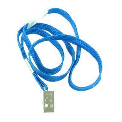 Stock Flat Nylon Breakaway Lanyard with Bulldog Clip (3/8"x36")