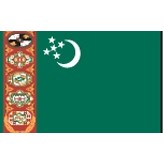 5'x8' Turkmenistan U.N. Nylon Outdoor Flag - Style C