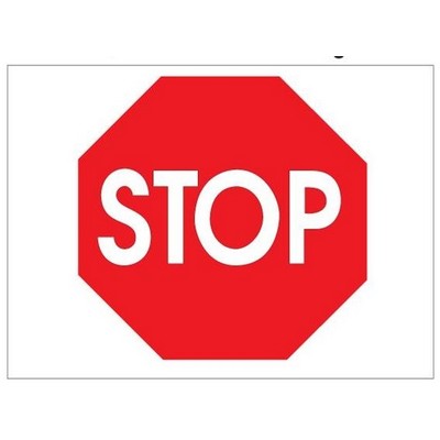 Stop Sign Rectangle Badge w/ Bar Pin (2"x3")