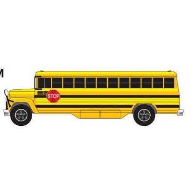 School Bus Executive Magnet w/ Full Magnetic Back (3 Square Inch)