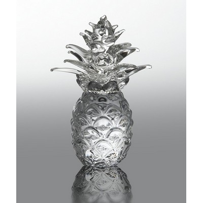 Hand Blown Crystal Pineapple Sculpture