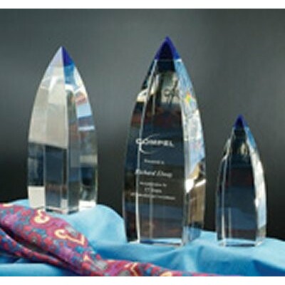 Crystal Spire Award - Small (2"x7")