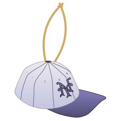 Baseball Cap Ornament w/ Black Back (2 Square Inch)