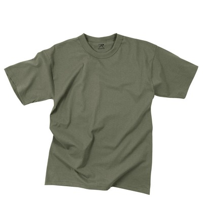 100% Cotton Foliage Green Military T-Shirt (2XL)