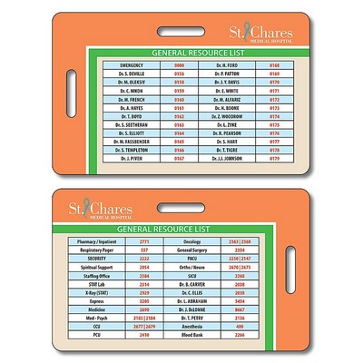 Plastic Double-Punch I.D./Wallet Card - 3.375x2.125 - 14 pt.