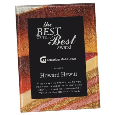 8"x11" Autumn Harvest Red Gold Acrylic Plaque