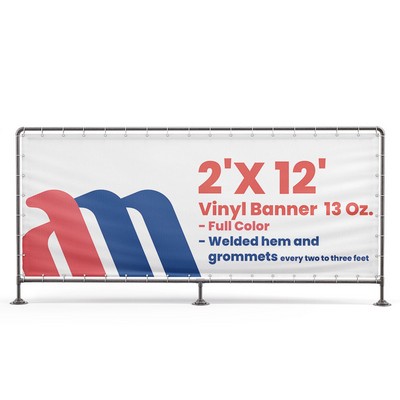Banner 2'x12' Vinyl 13 Oz. Full Color