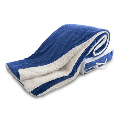 Micro Mink Sherpa Blanket - Royal Blue (50"x60")