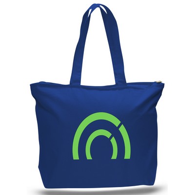 Heavy Jumbo Royal Canvas Tote--20x15x5--1-Color Imprint