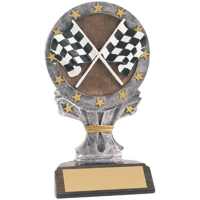 Crossed Flags All Star Resin Award (6¼")